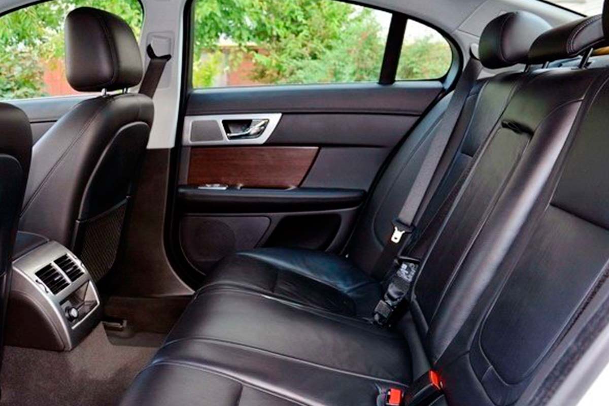 Jaguar XF white sedan 5